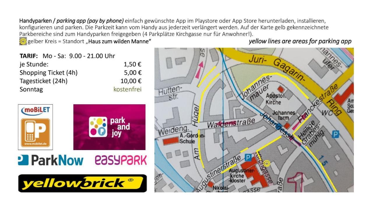 Villa Haus Zum Wilden Manne Erfurt Esterno foto